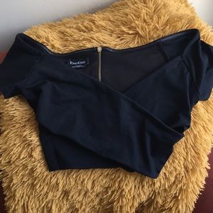 Bebe Black Crop Top